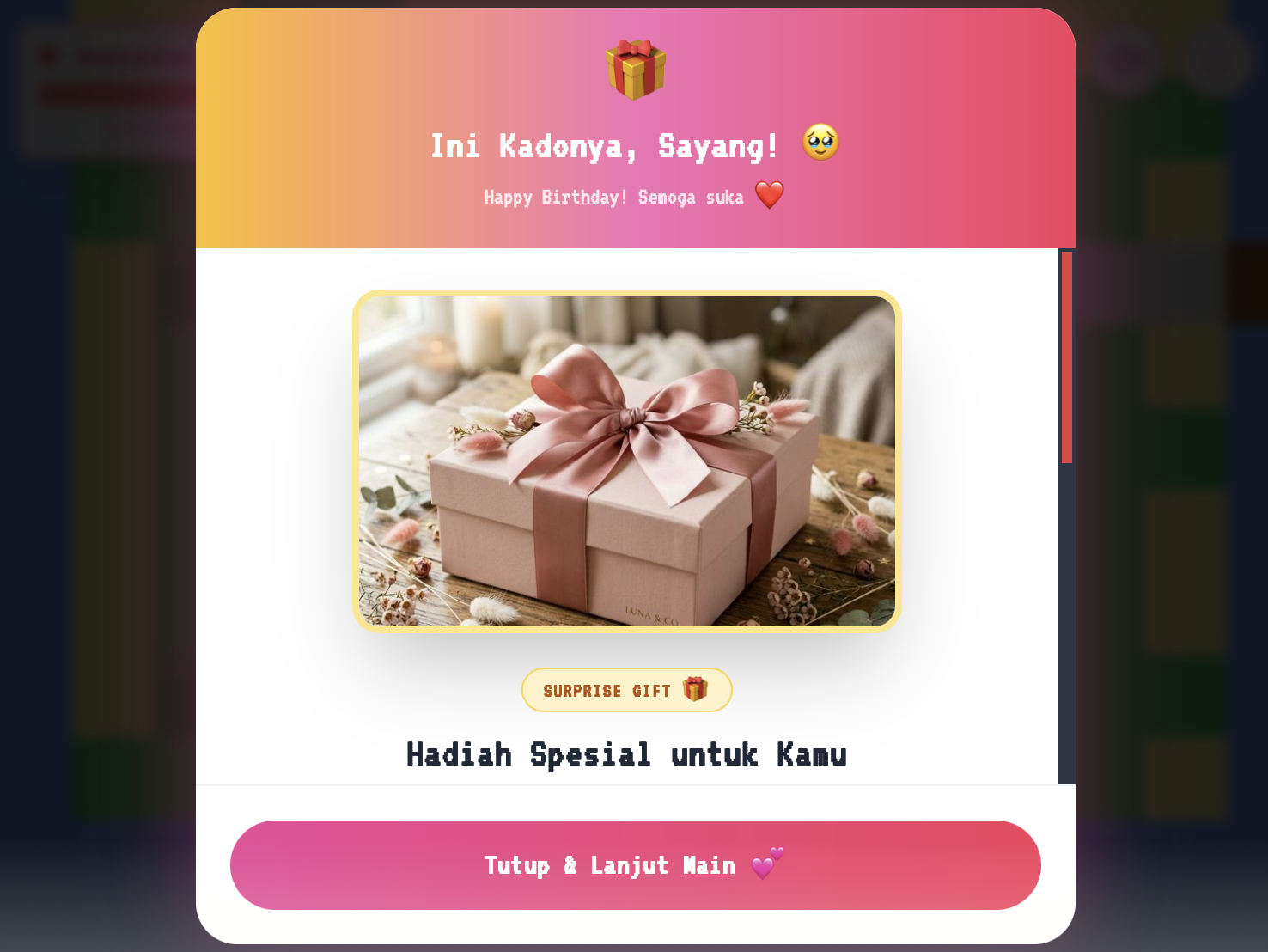 Memoreel gift reveal snapshot